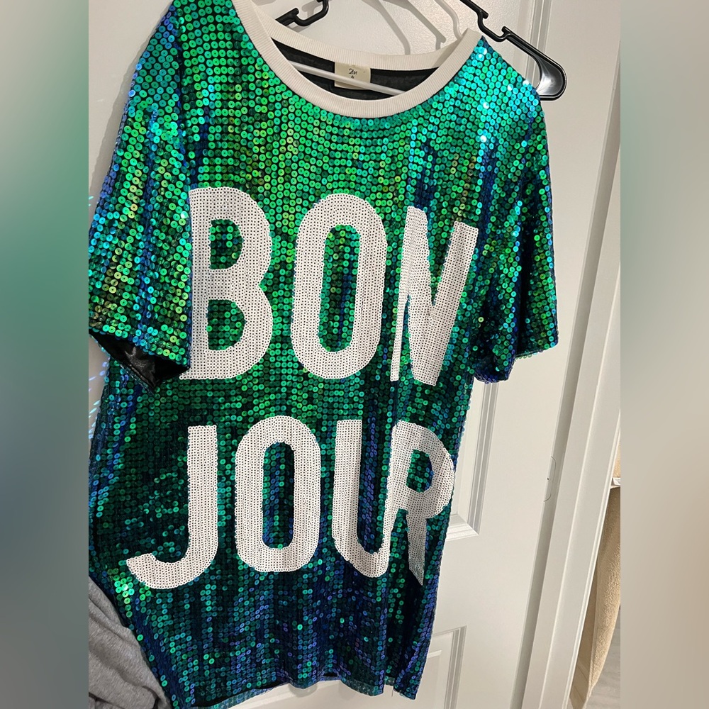 Sequin Bonjour women’s  mini - Green and White